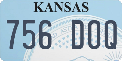 KS license plate 756DOQ