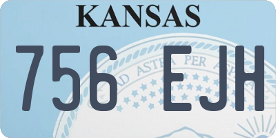 KS license plate 756EJH