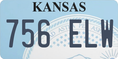 KS license plate 756ELW