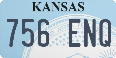 KS license plate 756ENQ