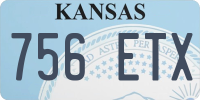 KS license plate 756ETX