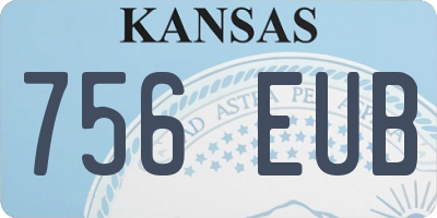 KS license plate 756EUB