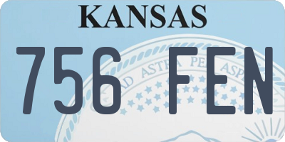 KS license plate 756FEN
