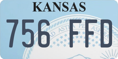 KS license plate 756FFD