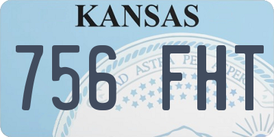 KS license plate 756FHT
