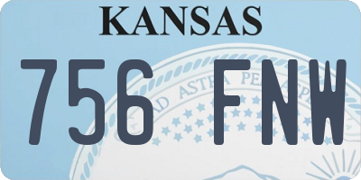 KS license plate 756FNW