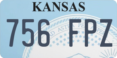 KS license plate 756FPZ