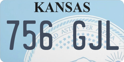 KS license plate 756GJL