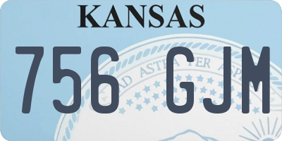 KS license plate 756GJM