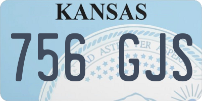 KS license plate 756GJS