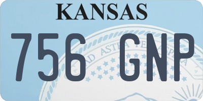 KS license plate 756GNP