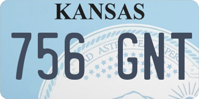 KS license plate 756GNT