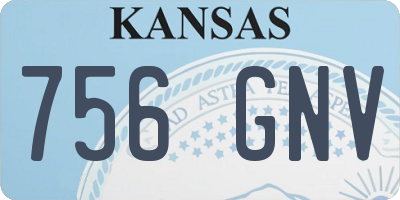 KS license plate 756GNV