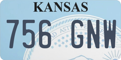 KS license plate 756GNW