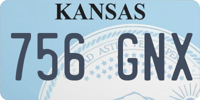 KS license plate 756GNX