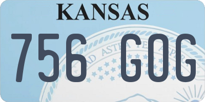 KS license plate 756GOG