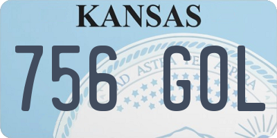 KS license plate 756GOL