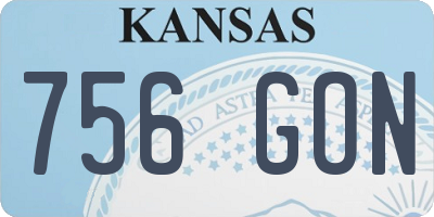 KS license plate 756GON