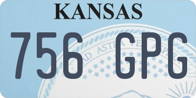 KS license plate 756GPG