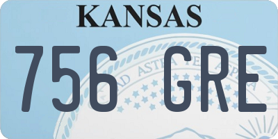 KS license plate 756GRE