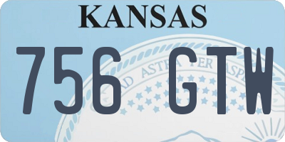 KS license plate 756GTW