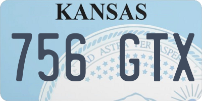 KS license plate 756GTX