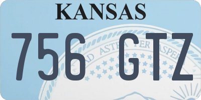 KS license plate 756GTZ