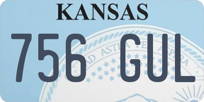 KS license plate 756GUL