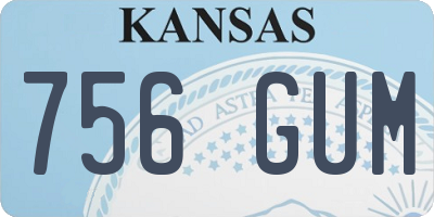 KS license plate 756GUM