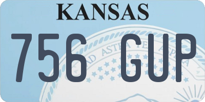 KS license plate 756GUP