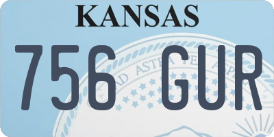 KS license plate 756GUR