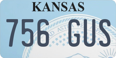 KS license plate 756GUS