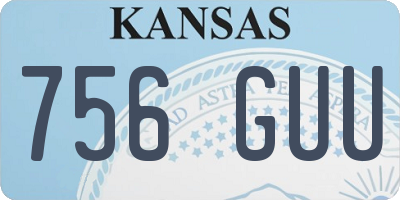 KS license plate 756GUU