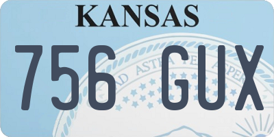 KS license plate 756GUX