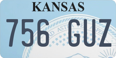 KS license plate 756GUZ