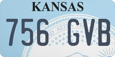 KS license plate 756GVB