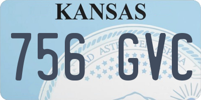 KS license plate 756GVC
