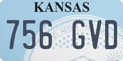 KS license plate 756GVD