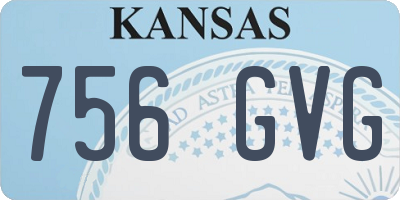 KS license plate 756GVG