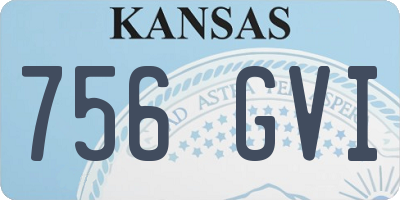 KS license plate 756GVI