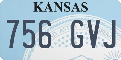 KS license plate 756GVJ
