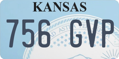 KS license plate 756GVP