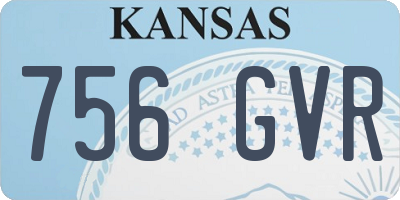 KS license plate 756GVR
