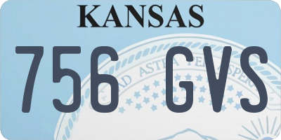KS license plate 756GVS
