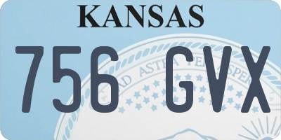 KS license plate 756GVX