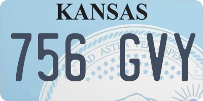 KS license plate 756GVY