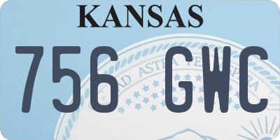 KS license plate 756GWC