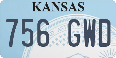 KS license plate 756GWD