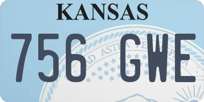 KS license plate 756GWE