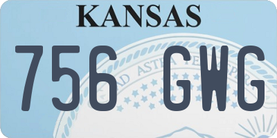 KS license plate 756GWG